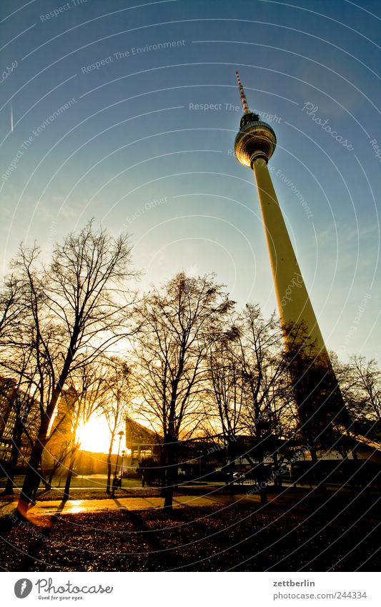 television tower Town Capital city Downtown Tower Manmade structures Building Architecture Tourist Attraction Landmark Emotions Berlin December Berlin TV Tower