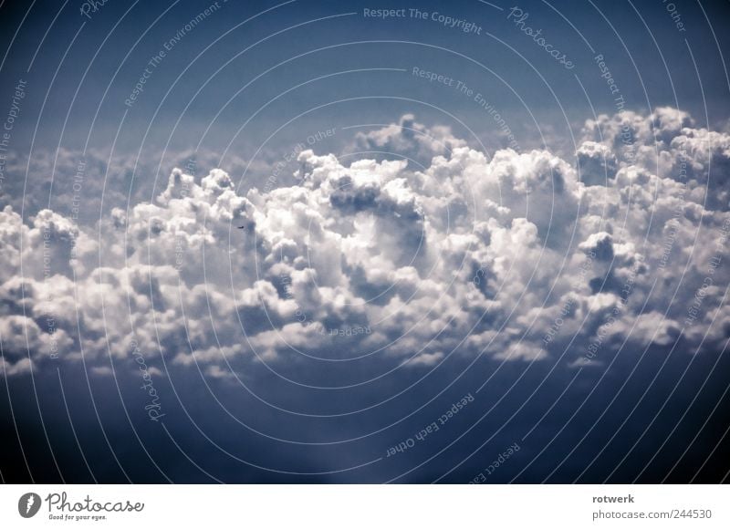cottage cheese cloud aircraft Aviation Astronautics Elements Air Drops of water Sky Sky only Clouds Storm clouds Thunder and lightning Airplane Passenger plane