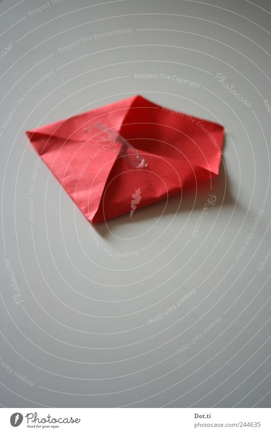 red envelope homemade Playing Handicraft Children's game Paper Packaging Red Symmetry Letter (Mail) Adhesive tape Open Transmit Information Colour photo