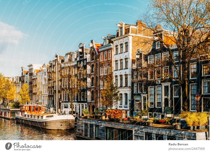 Beautiful Architecture Of Dutch Houses and Houseboats Style Vacation & Travel Tourism Adventure Freedom Sightseeing City trip House (Residential Structure)