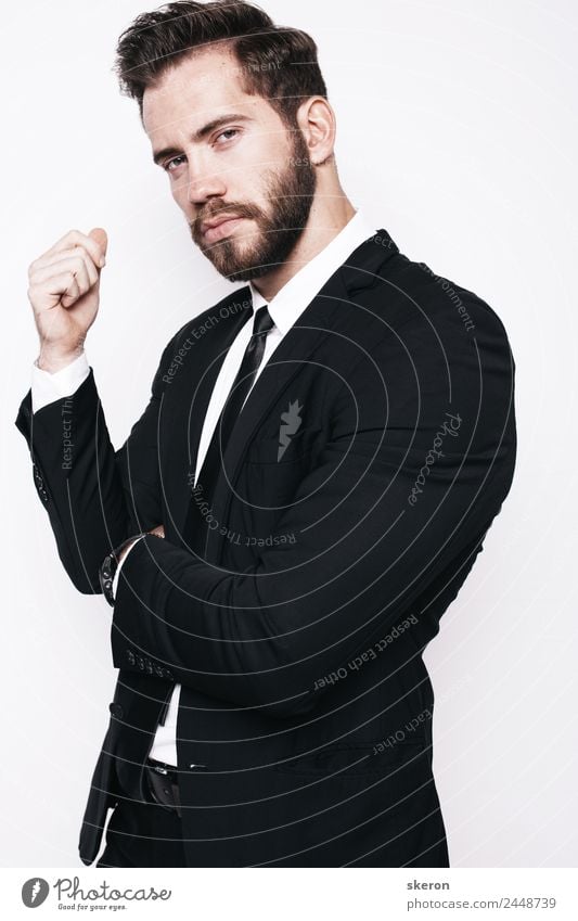 stylish guy with beard in business office suit Sportsperson Education Professional training University & College student Professor Work and employment Workplace