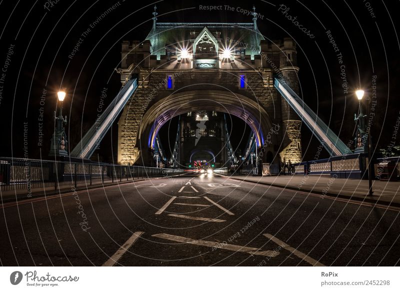 Tower Bridge at night Vacation & Travel Tourism Sightseeing City trip Logistics Architecture Environment London England Great Britain Europe Town Capital city