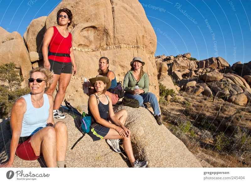 Group of women hiking. Adventure Hiking Climbing Mountaineering Woman Adults Friendship 5 Human being 30 - 45 years Nature Peak Athletic