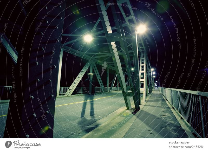 Lonely Ghost Ghosts & Spectres  Man Walking Blur Bridge Night Dark Light Street way Loneliness