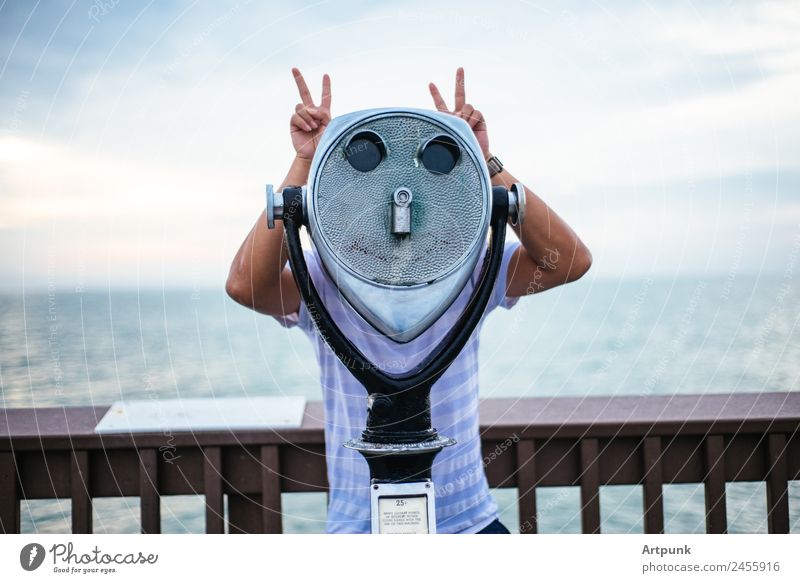 observation deck sea water docks peace camera viewer Clouds Sky Dock Harbour Summer Ocean Water Wood Tourism Vacation & Travel Blue Nature Beach Coast