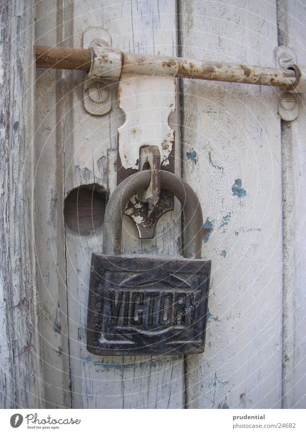 tightly closed Padlock Living or residing Castle old door Closed