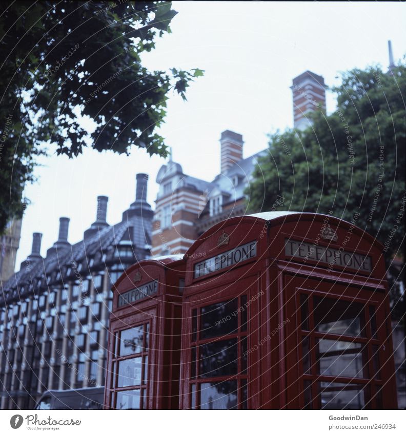 London compact. Capital city Downtown Deserted House (Residential Structure) Architecture Phone box Authentic Simple Town Many Moody Colour photo Exterior shot