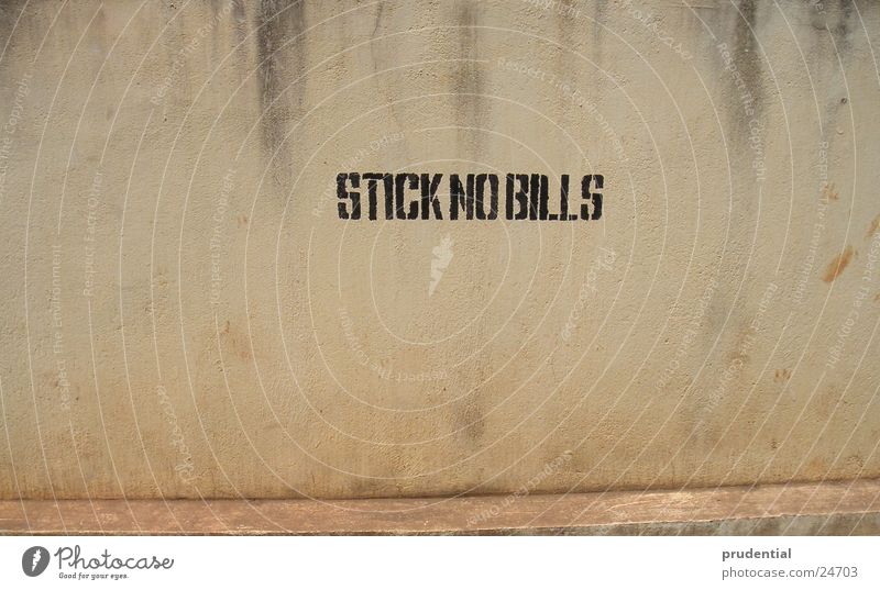 stick no bills Wall (building) Bans Black Characters
