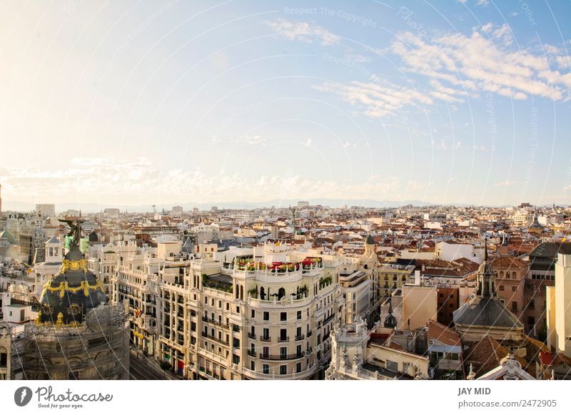 The skyline of Madrid (Spain) from de CBA Vacation & Travel Tourism Landscape Sky Horizon Downtown Old town Palace Building Architecture Terrace Roof Monument