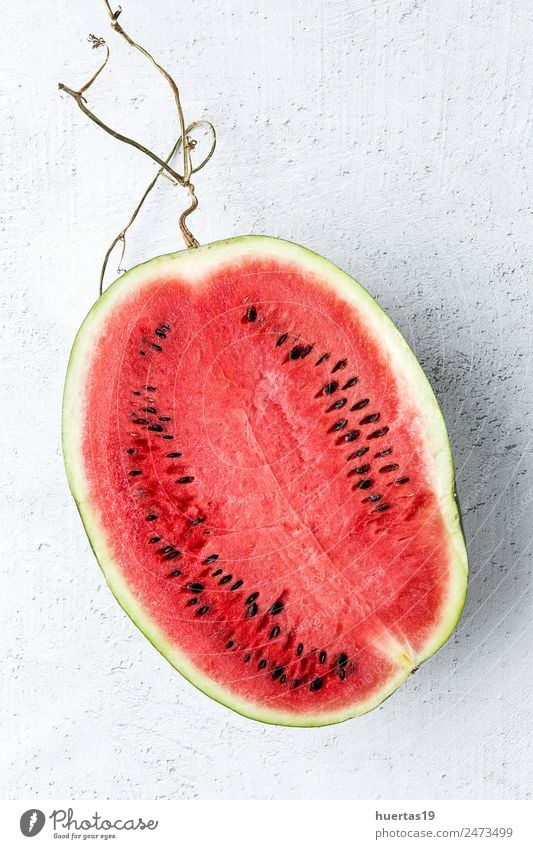 Creative layout made of fresh water melon Food Vegetable Fruit Dessert Nutrition Breakfast Vegetarian diet Diet Juice Delicious Natural Sour Red Water melon