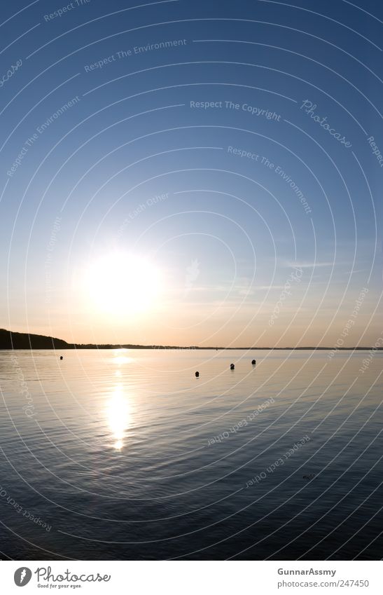 left of the fjord Fishing (Angle) Vacation & Travel Freedom Summer vacation Ocean Swimming & Bathing Landscape Water Sky Horizon Sunrise Sunset