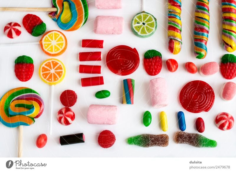 Colorful lollipops and candies Food Dessert Candy Chocolate Jam Nutrition Picnic Diet Fast food Feeding Multicoloured sweet sugar colorful snack christmas