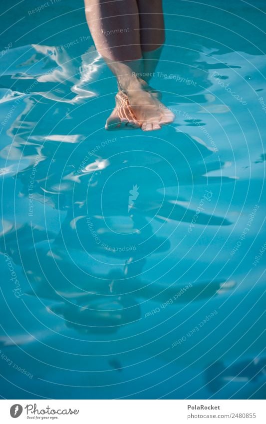 #A# Barefoot in the pool 1 Human being Esthetic Refrigeration Swimming pool Surface of water Blue Vacation & Travel Vacation photo Vacation mood