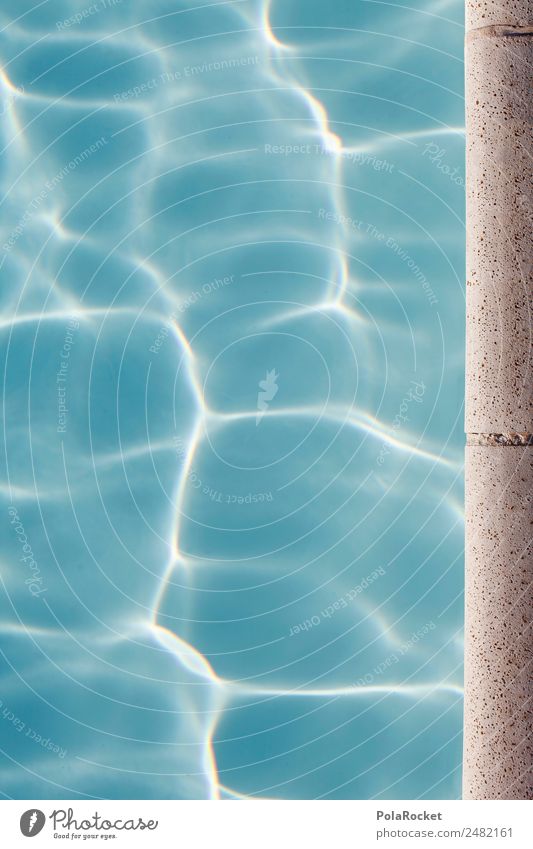 #A# Pool Art Esthetic Water Surface of water Swimming pool Summer Summer vacation Summery Aquatics Watercolor Waves Sunbeam Vacation photo Vacation mood