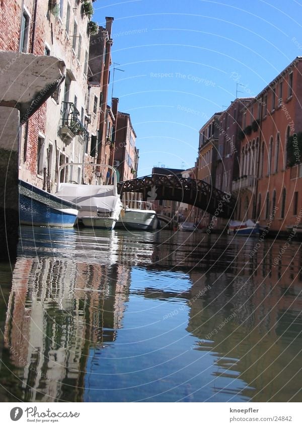 side street Venice Reflection House (Residential Structure) Waterway Europe Blue