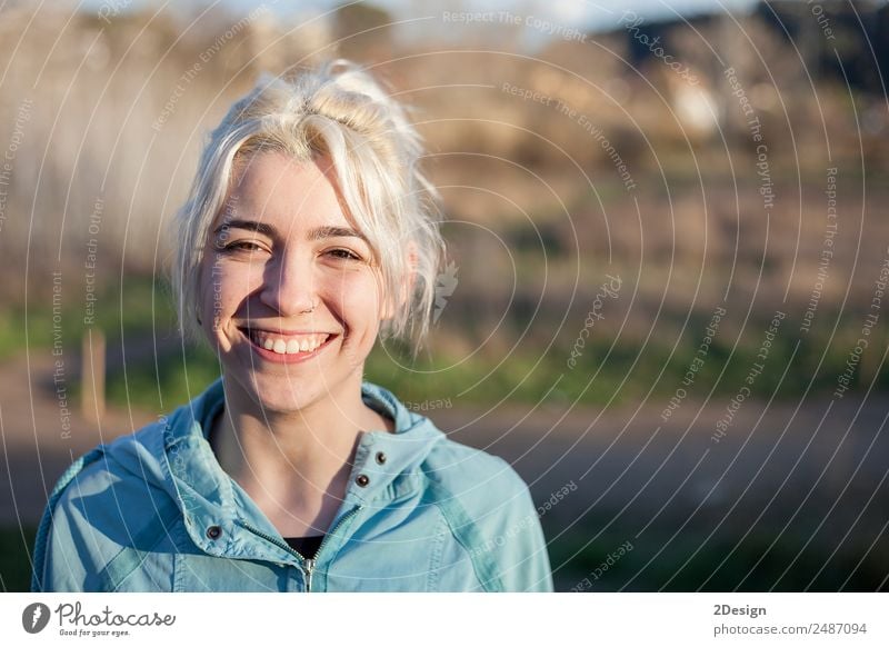Portrait of a young woman walks outdoor as workout Lifestyle Happy Beautiful Sports Jogging Work and employment Human being Feminine Young woman
