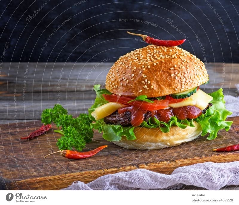 fresh homemade burger - a Royalty Free Stock Photo from Photocase