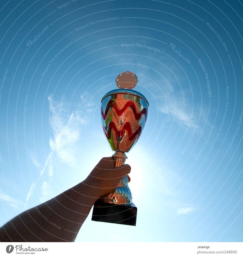 champ Feasts & Celebrations Sports Sporting event Award ceremony Cup (trophy) Success Arm Sky Power Target Applause Work and employment Profession Honor First