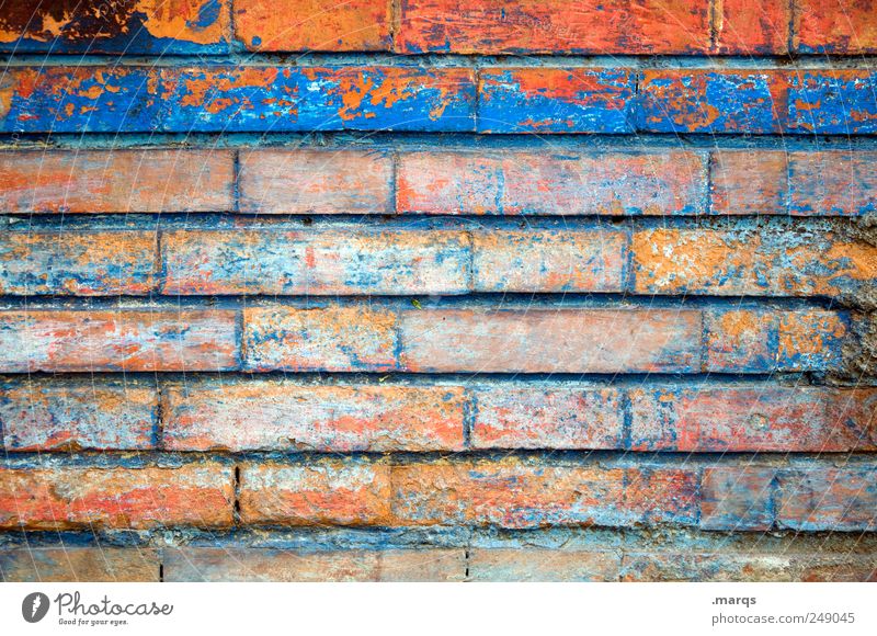 wall Lifestyle Work and employment Bricklayer Wall (barrier) Wall (building) Uniqueness Multicoloured Colour Brick wall Border Colour photo Exterior shot