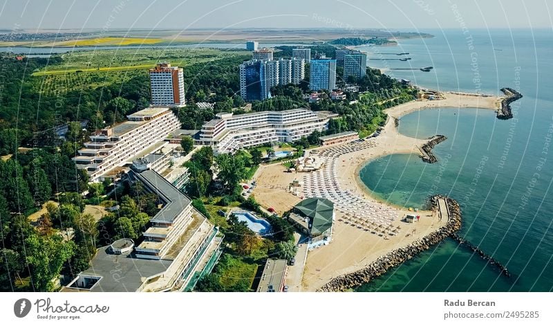 Aerial Drone View Of Neptun-Olimp Resort At The Black Sea Lifestyle Exotic Vacation & Travel Tourism Trip Adventure Freedom City trip Summer Summer vacation