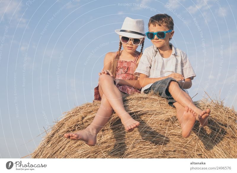 Happy children playing in the park Lifestyle Joy Beautiful Leisure and hobbies Playing Vacation & Travel Freedom Summer Child School Human being Boy (child)