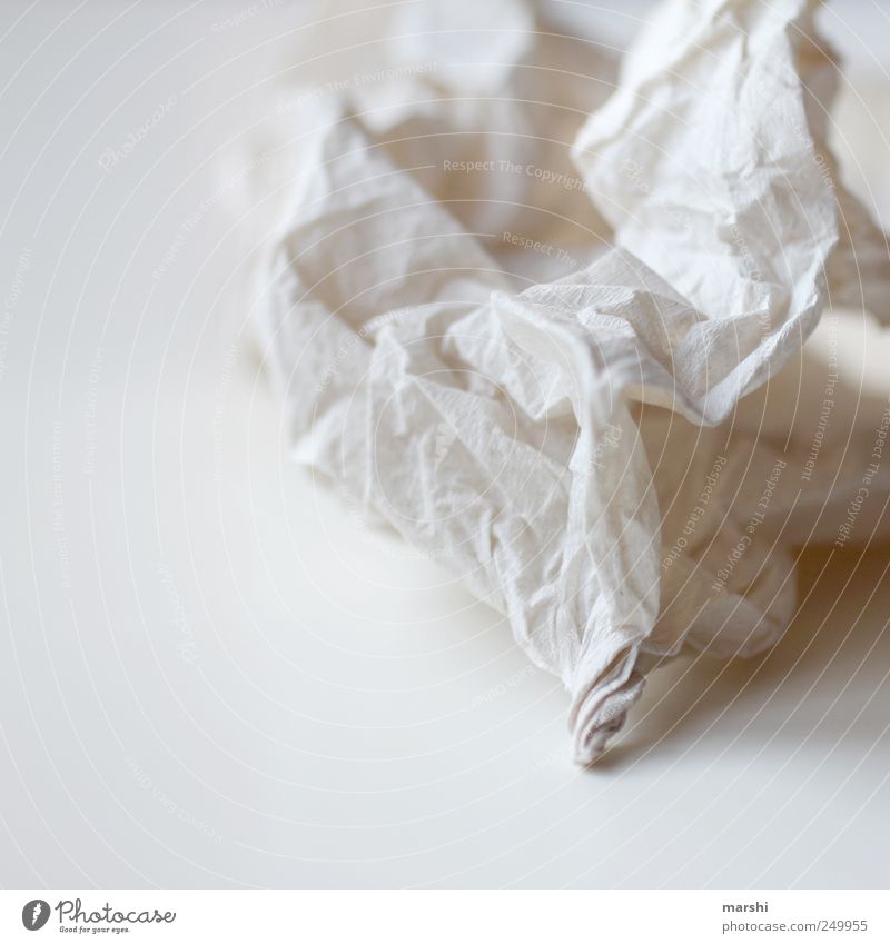Tear Dryer Sign Sadness Concern Paper Wrinkles Structures and shapes Isolated Image tear dryer Blur Detail Abstract Handkerchief Interior shot