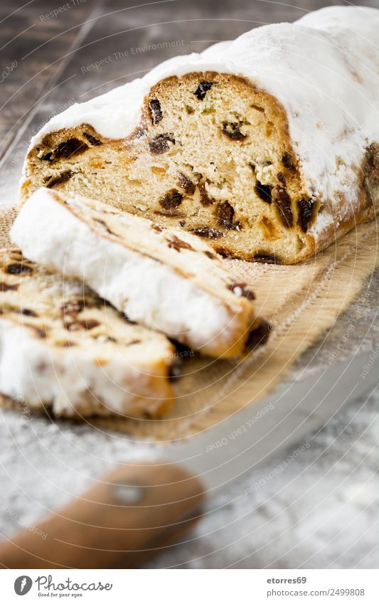Christmas stollen. Christmas & Advent Anti-Christmas Stollen Dessert Sweet Candy Tradition Food Healthy Eating Dish Food photograph German Germans Baking