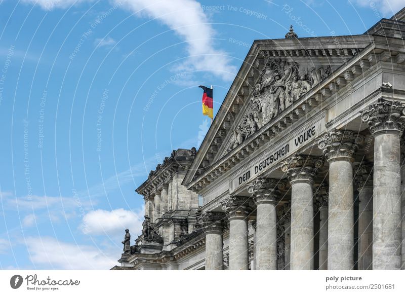 "Dem deutschen Volke" Writing on the Bundestag / Reichstag Art Work of art Architecture Culture Berlin Society Identity Uniqueness War Politics and state Pride