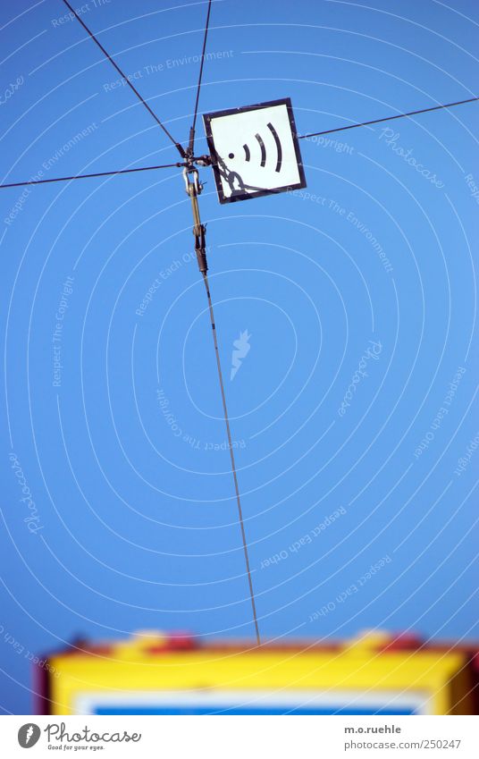 w-lan Sign Signs and labeling Computer network Colour photo Exterior shot Abstract Structures and shapes Deserted Neutral Background Day Deep depth of field