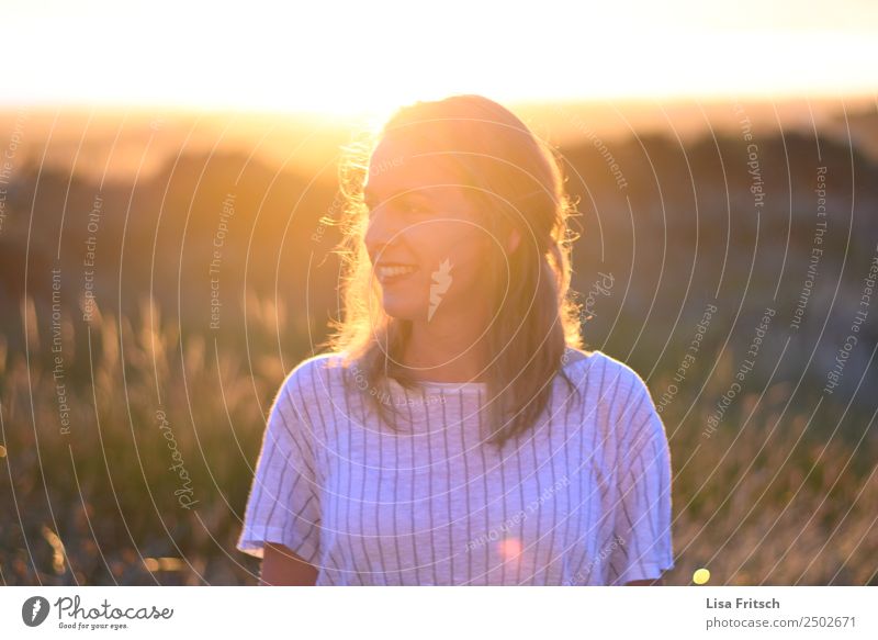 woman, sunset, bushes Vacation & Travel Summer Summer vacation Woman Adults 1 Human being 18 - 30 years Youth (Young adults) Nature Beautiful weather Bushes