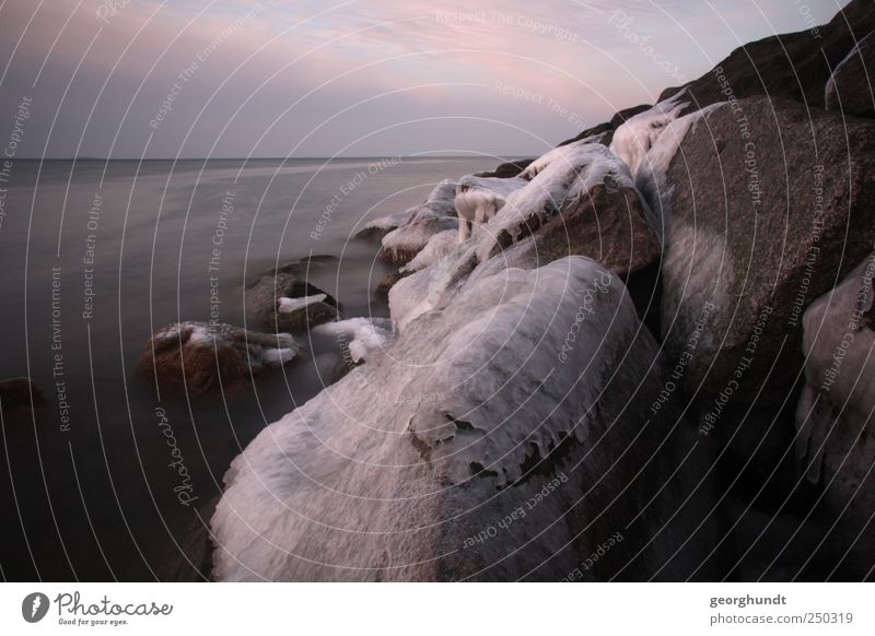 poelinter Environment Nature Landscape Air Water Sky Clouds Sunrise Sunset Winter Coast Baltic Sea Ocean Island Poel Island Timmendorf Wismar Stone Contentment