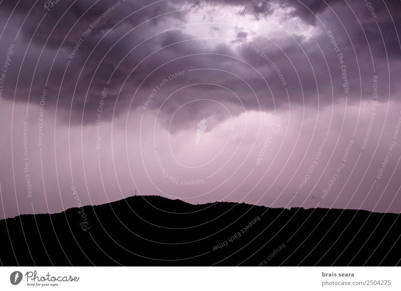 Thunderstorm clouds Education Science & Research Environment Nature Landscape Elements Earth Sky Clouds Storm clouds Night sky Climate Climate change Weather