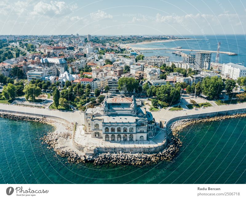 Aerial View Of Constanta City Skyline In Romania Vacation & Travel Far-off places Summer House (Residential Structure) Architecture Environment Nature Landscape