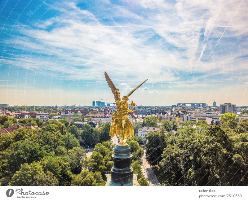 Angel of Peace Munich Sightseeing City trip Art Work of art Sculpture Architecture Town Manmade structures Tourist Attraction Landmark Monument Angel of peace