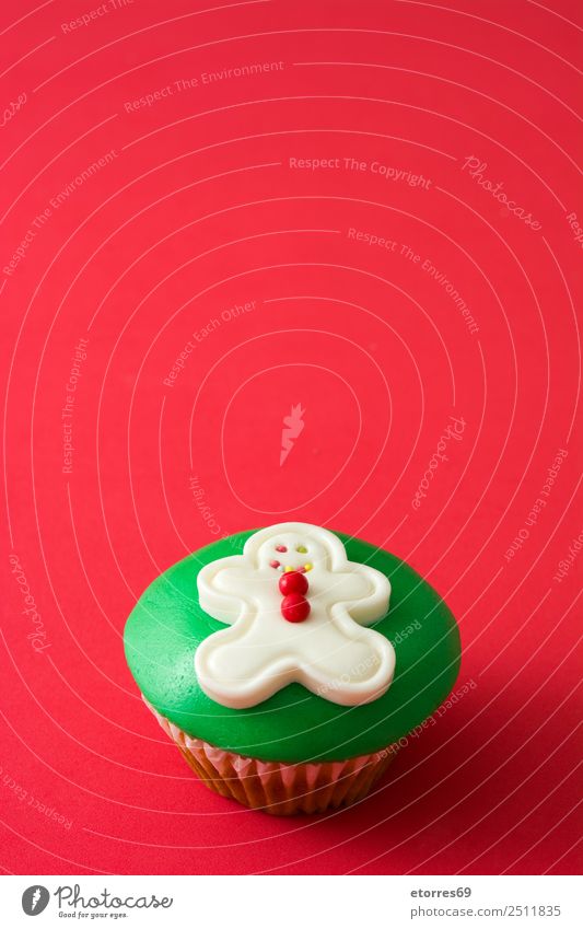 Christmas cupcake Food Food photograph Dish Baked goods Cake Dessert Healthy Eating Decoration Feasts & Celebrations Christmas & Advent Ornament Sweet Candy
