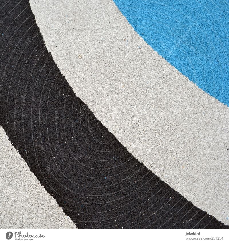 crazy strips Sporting Complex Tartan Retro Round Blue Black White Stripe Structures and shapes Floor covering Tilt Pattern Striped Curve Bend Colour photo