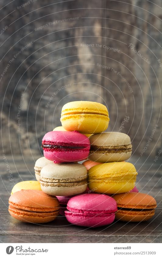 French macarons Macaron Sweet Candy Food Dish Food photograph Dessert Delicious Snack Cookie Tradition Pink Wood Tasty Purple Decoration Bakery backdrop
