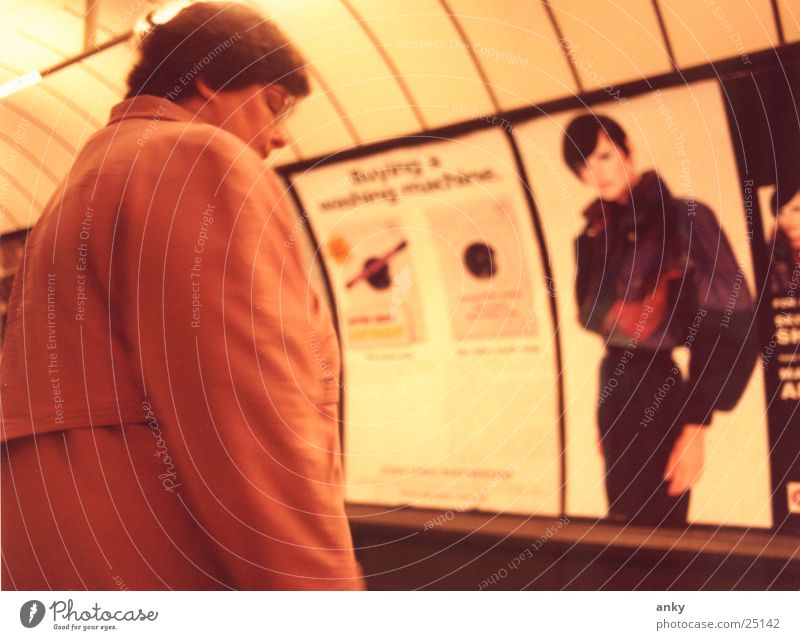 face to face Underground Portrait photograph Woman Think London Underground Wait