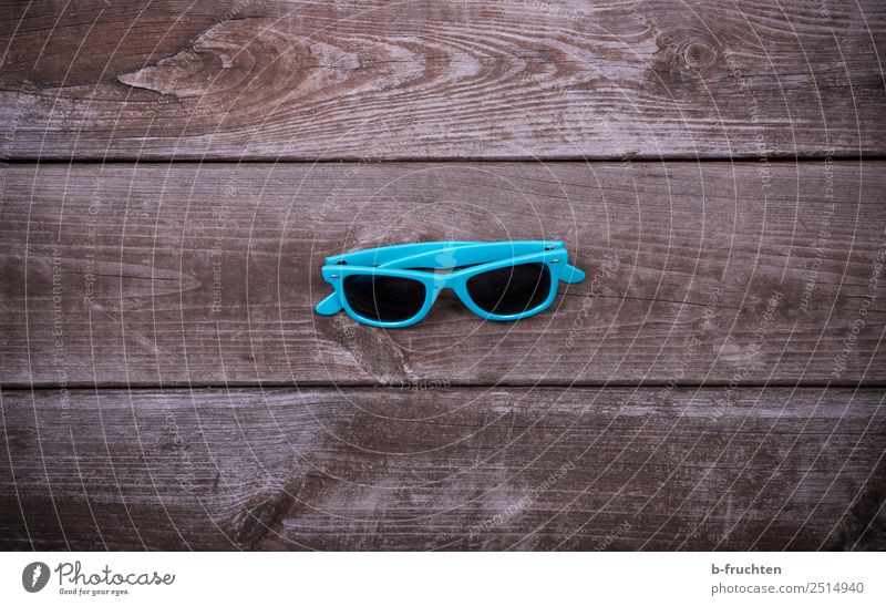 Blue sunglasses Summer Eyeglasses Sunglasses Wood Swimming & Bathing Relaxation Turquoise Vacation & Travel 1 Middle Central Footbridge Weathered Wooden board