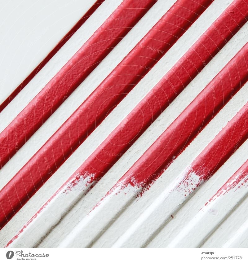 deleted Lifestyle Design Painter Line Stripe Simple Uniqueness Red White Colour Illustration Minimalistic Warn Signal Decoration Colour photo Close-up Abstract