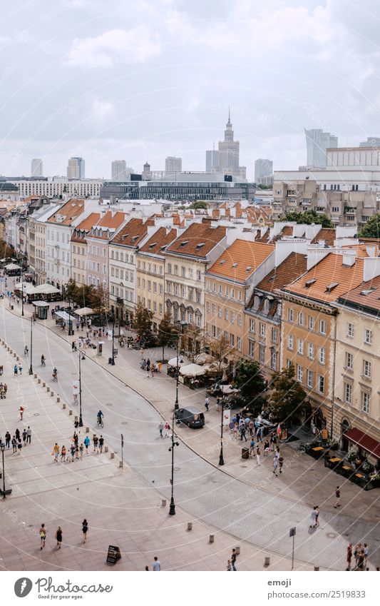 Warsaw II | old and new town Town Capital city Downtown Old town Skyline House (Residential Structure) Places Marketplace Populated Street Warszaw Colour photo