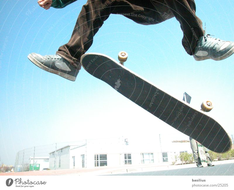 fabian and his skateboard Jump Sports Skateboarding cort Wooden board Street