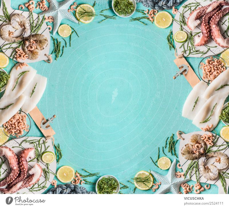 Seafood Background Food Nutrition Lunch Dinner Banquet Shopping Style Design Healthy Eating Restaurant Background picture Shrimps Octopus Dish Gourmet Cooking