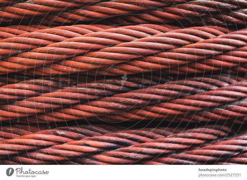 Rusty iron cable Craftsperson Factory Construction site Machinery Technology Industry Metal Network Work and employment To hold on Dirty Firm Strong Brown Power