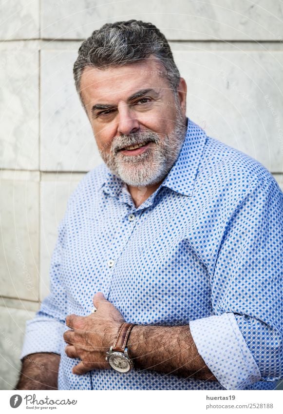 Attractive man 50 years Lifestyle Elegant Style Hair and hairstyles Face Calm Human being Masculine Man Adults Male senior 45 - 60 years Fashion Clothing Beard