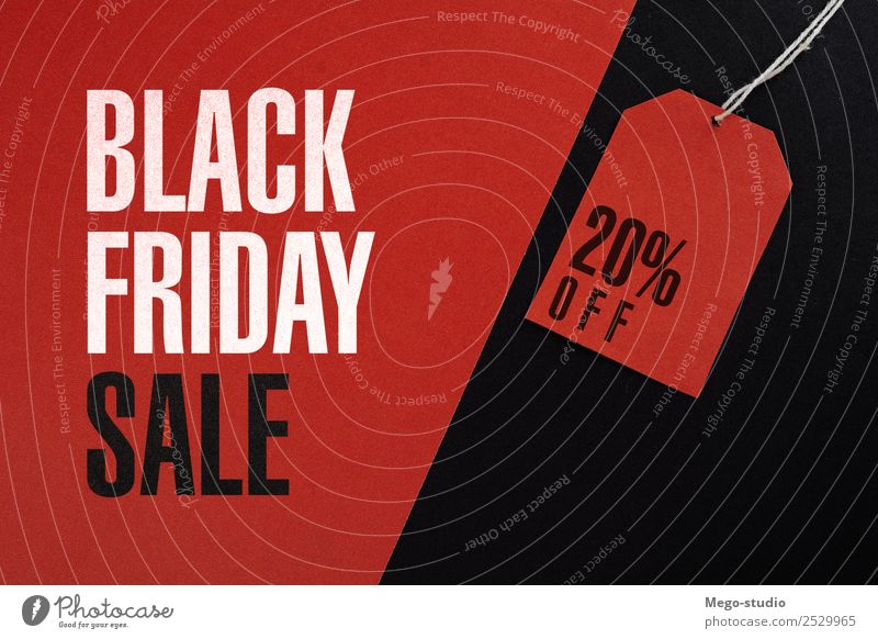 Black friday concept Shopping Style Design Business Fashion Paper Sell Exceptional Red Advertising Sale label Friday discount market buy offer Retail sector tag