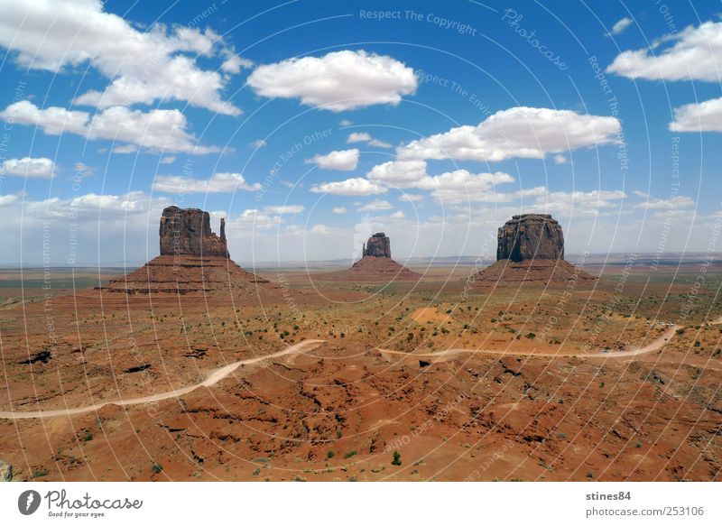 Monument Valley Vacation & Travel Tourism Trip Adventure Freedom Sightseeing Summer Summer vacation Sun Nature Landscape Earth Sand Sky Beautiful weather Rock