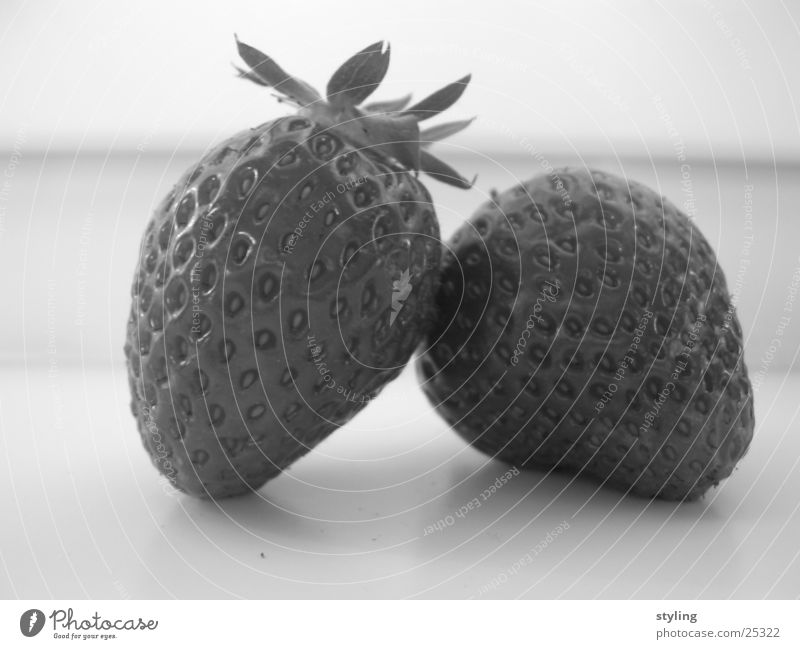 Strawberry Session Fruity Healthy strawberries Black & white photo