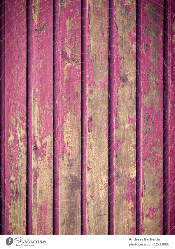 Old wooden wall in pink, peeling paint, paint remains Design Snowboard Nature Wall (barrier) Wall (building) Wood Dirty Retro Pink Nostalgia Transience Change