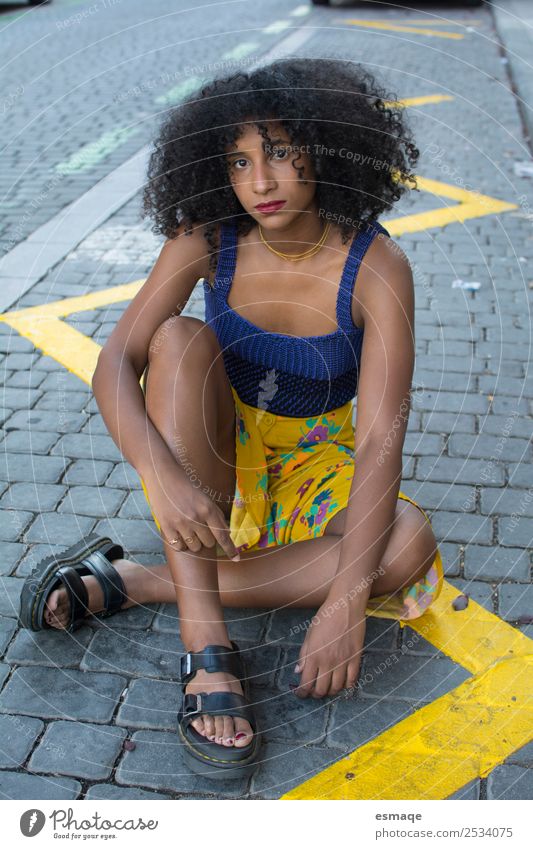 Portrait of urban woman Lifestyle Exotic Joy Vacation & Travel Trip Young woman Youth (Young adults) Art Artist Village Small Town Fashion Accessory Afro